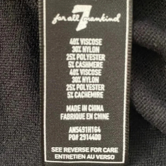 7 for All Mankind V-Neck Pullover Luxury Blouson Sweater Size L - Picture 6 of 10